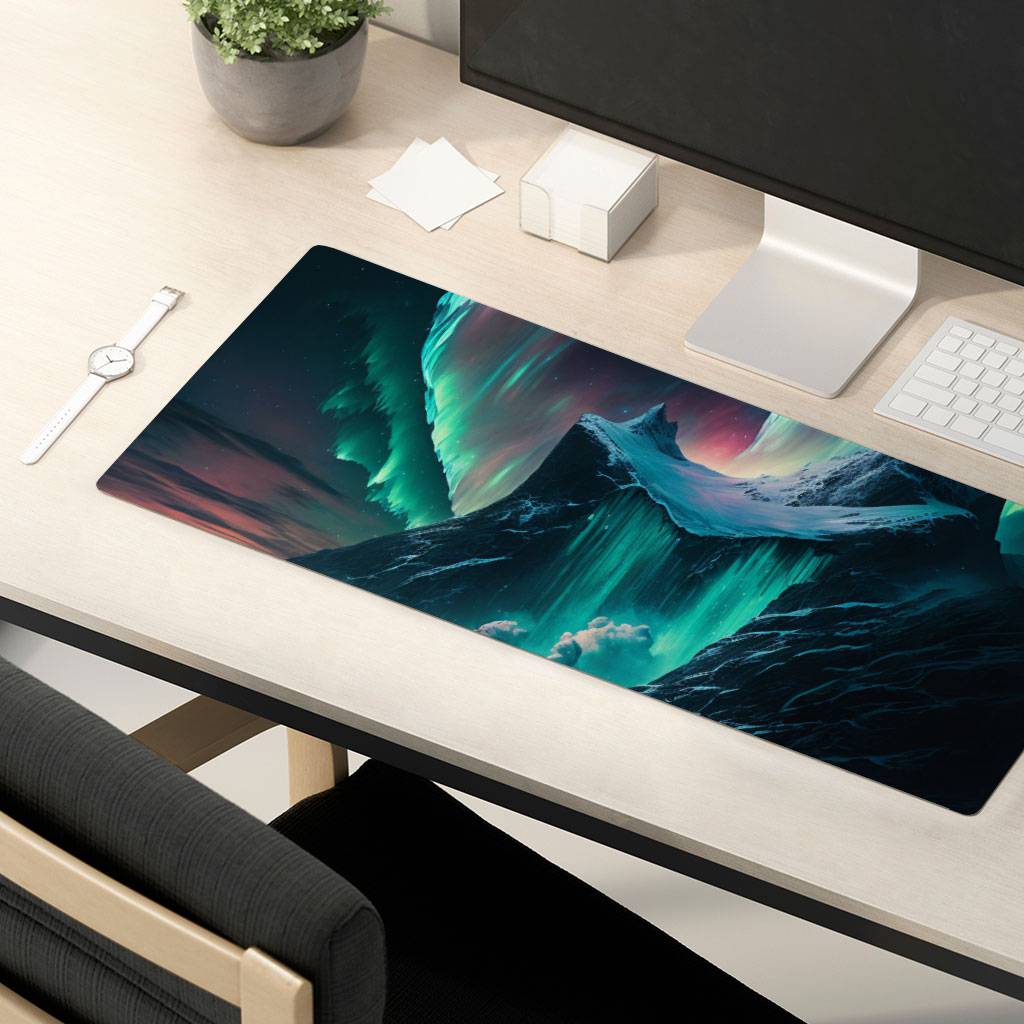 Northern Lights Desk Mat - Beautiful Desk Pad - Art Laptop Desk Mat Home & Garden Home Office